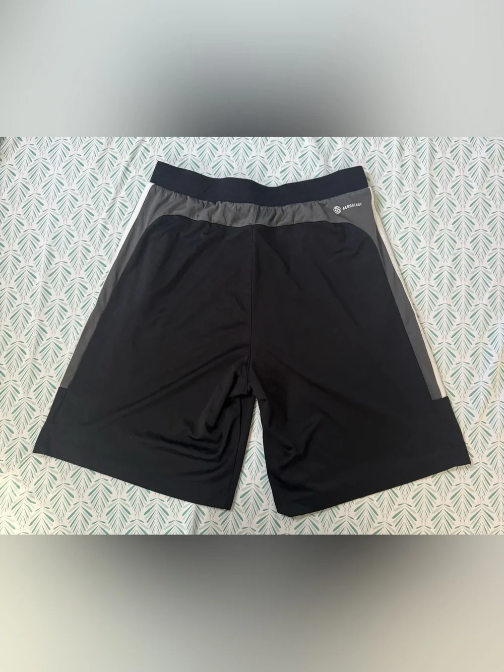adidas Black Shorts with White Side Stripes - Kids